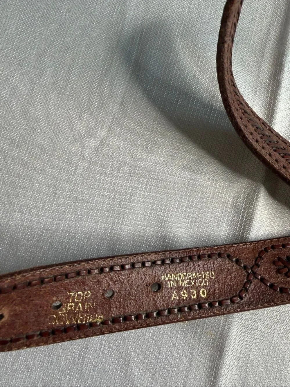 Nocona Brown Cowhide Leather Tooled Western Cowboy Belt Size 40
